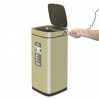 Изображение товара Ведро мусорное автоматическое Ecosmart X, EK9252, 21 л, золотая шампань