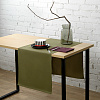Изображение товара Дорожка на стол оливкового цвета из коллекции Wild, 45х150 см