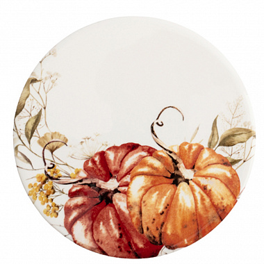 картинка Подставка под кружку Тыквы, Anna Lafarg, Light pumpkin, Ø11 см, белый/оранжевый от магазина Одежда+