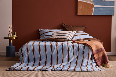 Набор наволочек из перкаля шоколадного цвета из коллекции Stripes, 50x70см, анонс элемента