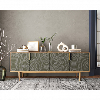 Изображение товара Тумба под ТВ Line, 164х45х64 см, темно-зеленая