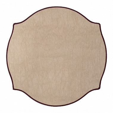 Салфетка сервировочная Etica, Ø38 см, бежево-розовая, анонс элемента