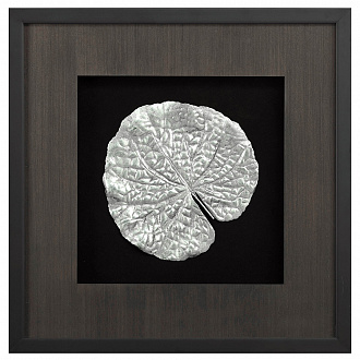 Изображение товара Панно на стену Большие листья 3, темно-коричневое/серебро