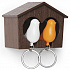 Держатель для ключей Duo Sparrow, коричневый/белый/оранжевый