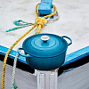 Изображение товара Кастрюля чугунная Le Creuset, Ø24 см, голубая