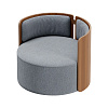 Изображение товара Кресло крутящееся Lagom 800, ∅82,5 см, серый/орех