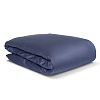 Изображение товара Комплект постельного белья полутораспальный из сатина темно-синего цвета из коллекции Essential