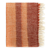 Изображение товара Плед мохеровый Over Horizon терракотового цвета из коллекции Trendy Ruffles, 130х180 см