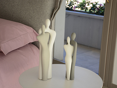 картинка Фигура декоративная Coppia, 14x11x43 см, коричневая/белая от магазина Одежда+