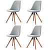 Изображение товара Набор из 4 стульев Harvy, шенилл, светло-серые