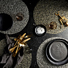 Изображение товара Салфетка подстановочная виниловая Metallic lace, Ø38 см, золото