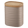 Изображение товара Банка для хранения с бамбуковой крышкой Tierra, 1 л, бежево-розовая