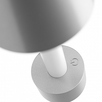 Изображение товара Светильник настольный аккумуляторный Modern, Tet-a-tet, Ø12х32 см, серебро