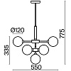 Изображение товара Светильник подвесной Modern, Inversion, 13 ламп, 55х55х77,5 см, латунь