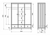 Изображение товара Шкаф 3-х створчатый Wood, 164,5х61х210 см, серый
