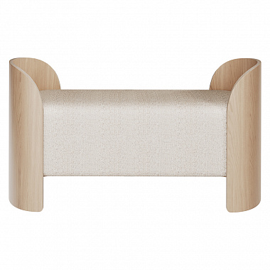 Банкетка Lagom 2, 120х51х60 см, натуральный дуб/молочная, анонс элемента