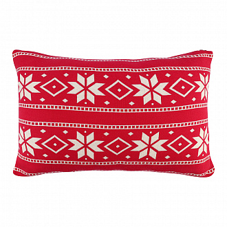 Подушка вязаная с новогодним рисунком Frostwork из коллекции New Year Essential, 40x60 см