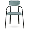 Изображение товара Набор из 2 стульев Ror, Round, велюр, черный/зеленый