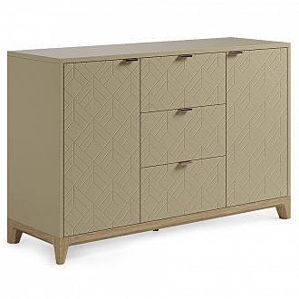 Изображение товара Комод Case, CS039,121х40х78 см, осветленный дуб/крем-брюле