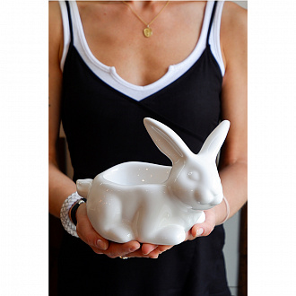 Изображение товара Ваза для сладостей ClayStreet, Кролик-Вареница, 170 мл, белая