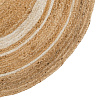 Изображение товара Ковер из джута круглый с вставками белого цвета из коллекции Ethnic, 120 см
