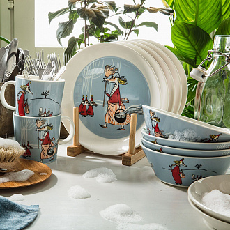Изображение товара Тарелка Moomin, Филифьонка серая, Ø19 см