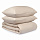 Комплект постельного белья из премиального сатина бежевого цвета из коллекции Essential, 200х220 см