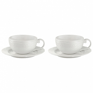 картинка Набор чайных пар Tracery, 250 мл, 2 шт. от магазина Одежда+