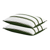 Изображение товара Комплект постельного белья из перкаля в полоску травянисто-зеленого цвета из коллекции Stripes, 200х220см