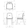 Изображение товара Набор из 2 стульев Ror, Double Frame, рогожка, черный /серый