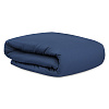 Изображение товара Комплект постельного белья из премиального сатина темно-синего цвета из коллекции Essential, 150х200 см