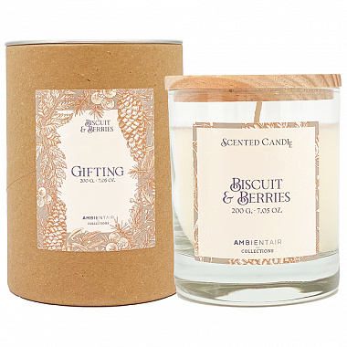 Свеча ароматическая Gifting, Bisquit&Berries, 40 ч