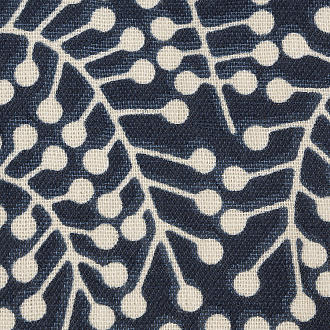 Изображение товара Набор из двух муслиновых полотенец темно-синего цвета с принтом Спелая Смородина из коллекции Scandinavian touch, 50х70 см