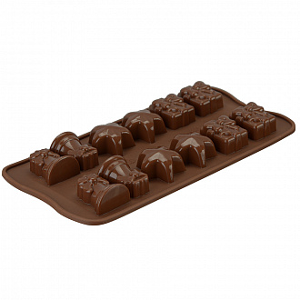 Изображение товара Форма для приготовления конфет Christmas, 10,5x21,5 см, силиконовая