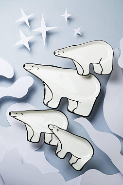 картинка Тарелка Полярный медведь, 25х15 см от магазина Одежда+