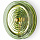 Светильник настенный Modern, Borbon, 8,5х20х20 см, зеленый/латунь