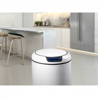 Изображение товара Ведро мусорное сенсорное EKO, EK9255, белое, 12 л