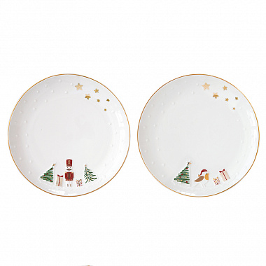 картинка Набор десертных тарелок Let it snow, Nutcracker & Bird, Ø16 см, 2 шт. от магазина Одежда+