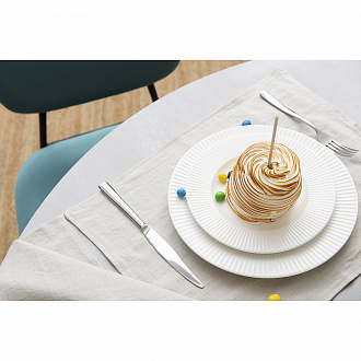 Изображение товара Набор обеденных тарелок Soft Ripples, Ø27 см, белые, 2 шт.