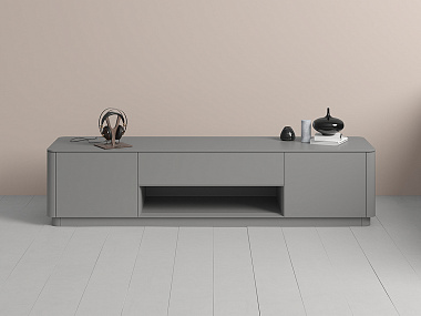 Тумба под ТВ Tammi, 200х51х46 см, серый, анонс элемента