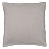 Изображение товара Чехол на подушку из фактурного хлопка серого цвета с контрастным кантом из коллекции Essential, 45х45 см