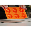 Изображение товара Форма для приготовления пончиков Donuts, 17х30 см, силиконовая, оранжевая