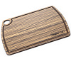 Изображение товара Доска разделочная c желобом, 29х22 см, зебрано натуральный