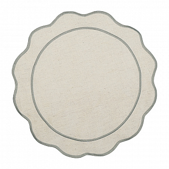 Салфетка под приборы Anemone из коллекции Trendy Ruffles, Ø38 см, серый