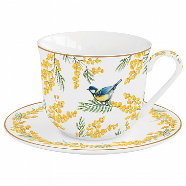 картинка Чашка с блюдцем Mimosa, 370 мл от магазина Одежда+