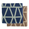 Изображение товара Полотенце жаккардовое банное с авторским дизайном Geometry серо-синее Wild, 70х140 см