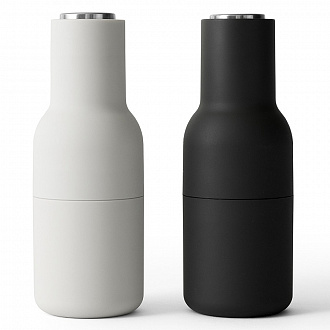 Изображение товара Набор мельниц для соли и перца с пробкой из стали Bottle Grinder, черная/белая, 2 шт.