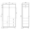 Изображение товара Шкаф Frame, FR216, 121х60х225 см, натуральный дуб