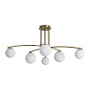 Изображение товара Светильник потолочный Modern, Hanger, 6 ламп, 110х49,5 см, латунь/белый матовый