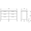 Изображение товара Комод с 6-ю ящиками Type, 51х140х85 см, молочный